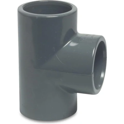 Afbeelding van T stuk PVC 90gr 50 mm 16 bar (3x lijmmof) KIWA