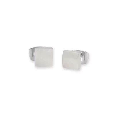 Afbeelding van Boccia gladde vierkante oorstekers 05039 01 Titanium