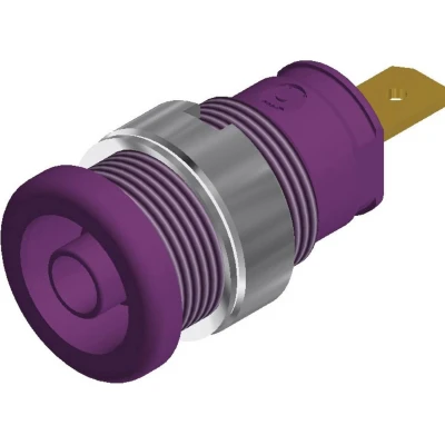 Afbeelding van SKS Hirschmann SEB 2610 F4,8 Veiligheids labconnector, female Bus, inbouw verticaal Stift Ø: 4 mm Violet 1 stuk(s)