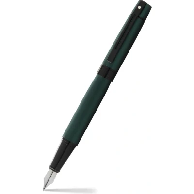Afbeelding van Sheaffer vulpen 300 E9346 F Matte green lacquer polished black SF E0934643