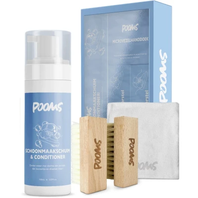 Afbeelding van Pooms 4 in 1 Sneaker Cleaner Set Cleaning Kit Schoonmaak Zonder Water Geschikt voor alle materialen, Suede, Leer, Stof en Mesh