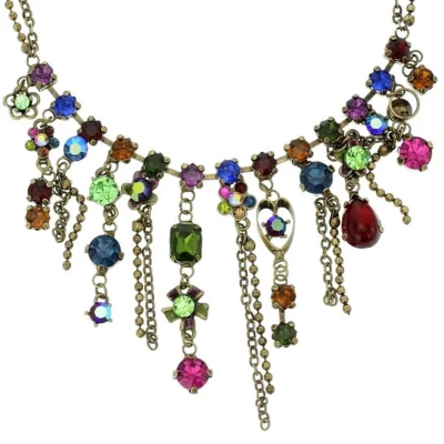 Afbeelding van Behave Ketting met gekleurde steentjes
