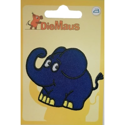 Afbeelding van Applicaties Kids and Hits strijkbaar Sendung mit der Mouse Olifant ca. 6,0x8,0 cm gekleurd