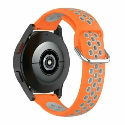 Afbeelding van Garmin Approach S12 / S40 S42 Siliconen sportbandje met gesp Oranje + grijs