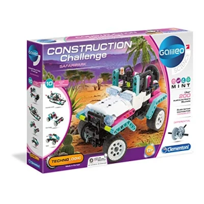 Afbeelding van Clementoni 59143 Galileo Construction Challenge Techniek bouwset safaripark, voor kinderen vanaf 8 jaar, meerdere kleuren