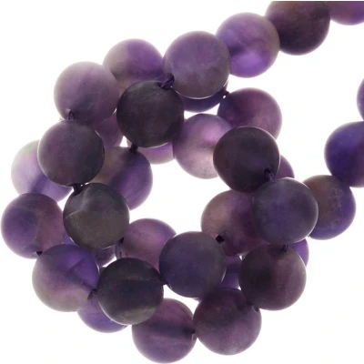 Afbeelding van Amethist Frosted Kralen (4 mm) 85 Stuks