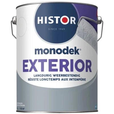 Afbeelding van Histor Monodek Exterior Muurverf Mat Langdurig Weerbestendig Vuilafstotend 5 Liter Wit