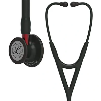 Afbeelding van 3M Littmann Cardiology IV Diagnostische stethoscoop, borststuk met zwarte afwerking, slang, steel en headset, 27 inch, 6200