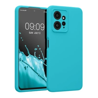 Afbeelding van kwmobile telefoonhoesje geschikt voor Xiaomi Redmi Note 12 (4G) TPU backcover met siliconen coating Smartphone case in ijsblauw