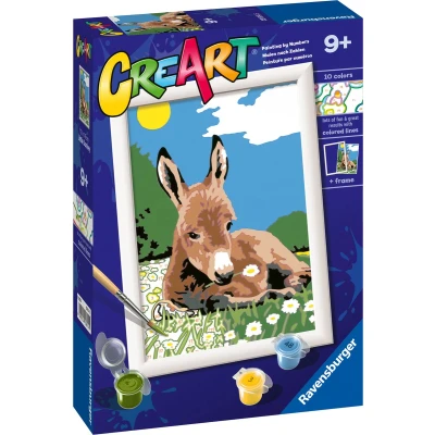 Afbeelding van Ravensburger CreArt Schilderen op Nummer Klein Ezeltje