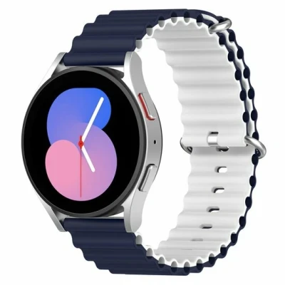Afbeelding van Garmin Vivoactive 5 / 3 Ocean Style bandje Donkerblauw wit