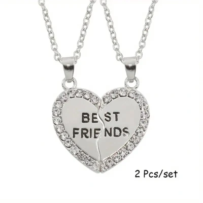 Afbeelding van Ketting Best Friends zilver 2 stuks BFF Collier