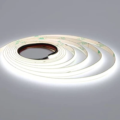 Afbeelding van TOPAI 12V Ultradunne 5mm COB LED Strip 5M 400LEDs/M Koel Wit 6000K Flexibel Snijbaar CRI&gt;90 Dotless Lineaire Verlichting Keukenkast Trap Winkelvitrine DIY