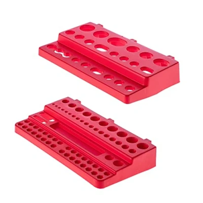 Afbeelding van KADAX Gereedschapsdrager, wandrek, gereedschapshouder van PP kunststof, opslagsysteem voor gatenwand, gereedschapswand garage, werkplaats, hobbyruimte, schuur (2 x kort)