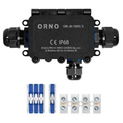 Afbeelding van Opbouw Lasdoos IP68 Waterdicht 2x M20 &amp; 1x M16 Kabelwartel Zwart 0,5 6 mm²