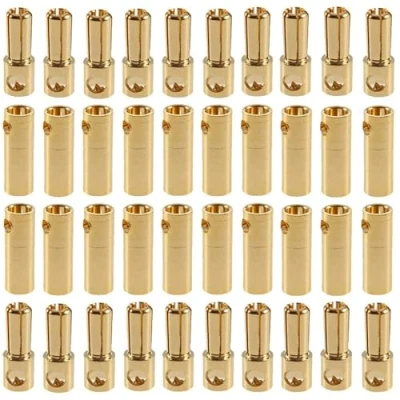 Afbeelding van LinsyRC 20 paar Vergulde 2.0MM 3.0MM 3.5MM 4.0MM 5.0MM 5.5MM 6.0MM 6.5MM 8.0MM Banaanstekker Bullet Mannelijke en Vrouwelijke Connector Adapter voor RC Lipo Batterij ESC Motoren (20 5.5MM)