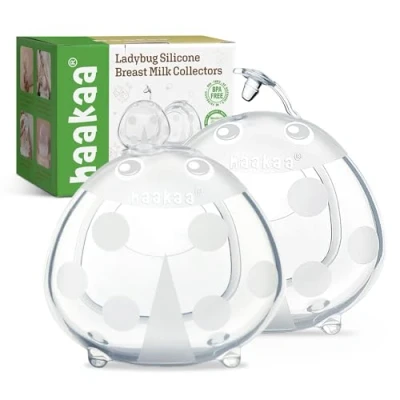 Afbeelding van haakaa Lieveheersbeestje Melkverzamelaar Draagbare Moedermelk Collector Borstvoeding Melkvangers Savers, 2 stuks