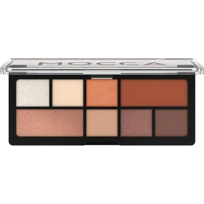Afbeelding van Catrice The Hot Mocca Oogschaduwpalet, oogschaduw, bruin, 8 bruintinten, glinsterend, metallic, mat, veganistisch, zonder microplastic deeltjes, vrij van nanodeeltjes, parfum, per stuk verpakt
