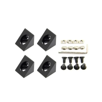 Afbeelding van Befenybay 4 STKS Zwarte Hoek Sharp Beugel Connector voor 6mm Slot Aluminium Extrusie Profiel 2020 Serie (Hoek Hoek)