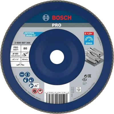 Afbeelding van Bosch Accessoires 1 Lamellenschijf 180 X571, Best for Metal recht, kunststof, 80 2608607344