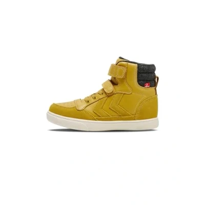 Afbeelding van Hummel Stadil Sneakers hoog voor kinderen, Maat: 32, Honey mustard Leer