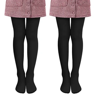 Afbeelding van Libella 2 of 3 stuks balletpanty&#039;s voor meisjes, danspanty met voet, 80 denier, ondoorzichtig, microvezel, wit, huid, zwart, kleurrijk, 27251, maat 86 170, paar 146/152 cm