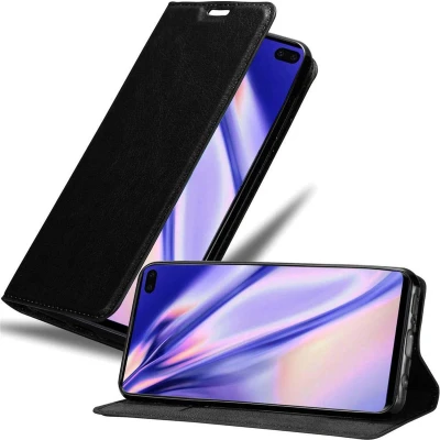 Afbeelding van Cadorabo Hoesje geschikt voor Samsung Galaxy S10 PLUS in ZWARTE NACHT Beschermhoes Case magnetische sluiting Cover