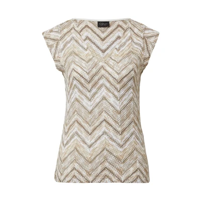 Afbeelding van s.Oliver Black Label Tshirt print, Dames, Maat: 42, Helles beige