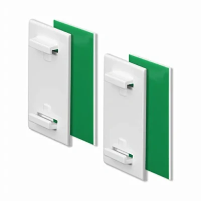 Afbeelding van KLEMMFLEX 2 stuks plakhouders voor klembevestiging rolgordijn, dubbel duorolgordijn om te plakken, zonder boren, als accessoire/reserveonderdeel bevestiging aan vast pvc, houten of