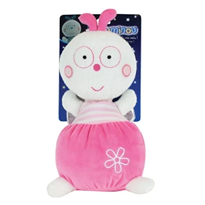 Afbeelding van Jemini 040734 LUMINOU pluche dier Luciole roze, 30 cm