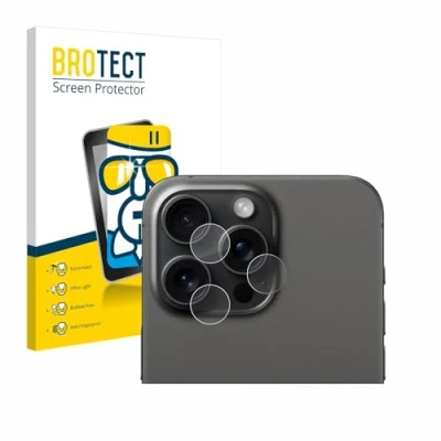Afbeelding van BROTECT Screenprotector voor Apple iPhone 15 Pro Max (ALLEEN Camera Lens) Folie Beschermfolie Beschermglas transparant