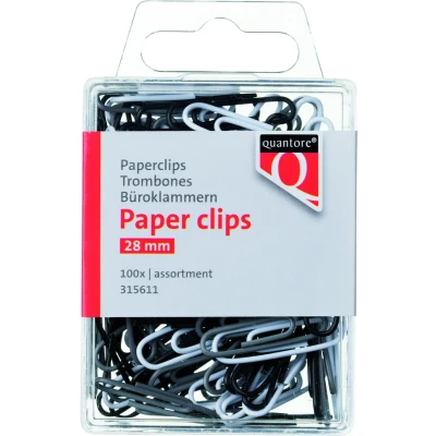 Afbeelding van 10x Paperclip blister 28mm assorti