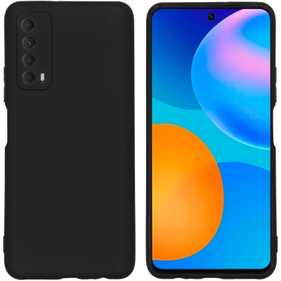 Afbeelding van Huawei P Smart (2021) Hoesje Siliconen en TPU (zacht) iMoshion Softcase/Backcover Zwart Telefoonhoesje