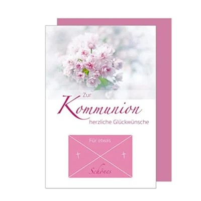 Afbeelding van Edition Seidel Exclusieve premium geldkaart voor communie met envelop. wenskaart geldgeschenk geld een communiekaart jongen meisje kaart (GS KO116 SW022)