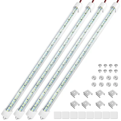 Afbeelding van Linkstyle 4 Stuks 12V LED Binnenverlichtingsbalk, 48 LEDs met Schakelaar, 6500K Slanke Stripverlichting voor Auto Vrachtwagen Camper Boot Kast