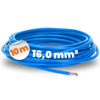 Afbeelding van 10 meter Lapp 4520026 H07V K 16,0 mm² blauw I bedradingskabel kernkabel flexibel PVC enkeladerig meeraderig 16mm2 bedrading