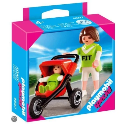 Afbeelding van Playmobil Moeder Met Buggy 4697