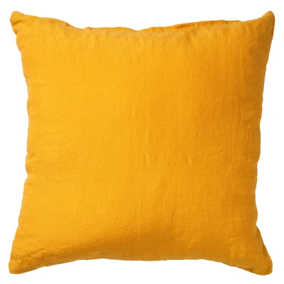 Afbeelding van Dutch Decor LINN Sierkussen 45x45 cm 100% linnen effen kleur Golden Glow geel