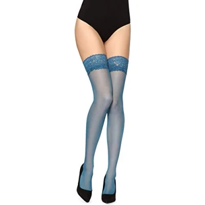 Afbeelding van Merry Style Dames Hold Up Kousen 20 Denier Licht glanzend Elastisch Polyamide MS GB 209 Donkerturquoise M L