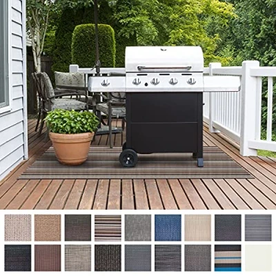 Afbeelding van Floordirekt Asti Grillbeschermingsmat, moeilijk ontvlambaar, 2 maten, 5 designs, grillmatten voor het grillen in de tuin, buitenmatten barbecue, 90 x 180 cm