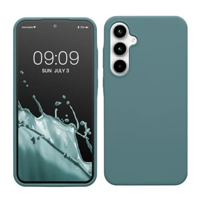 Afbeelding van kwmobile telefoonhoesje geschikt voor Samsung Galaxy A35 Hoesje met siliconen coating Smartphone case in Arctische nacht