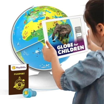Afbeelding van PlayShifu AR World Globe Leren wereldbol voor kinderen Orboot Earth (app gebaseerd) met meer dan 1000 feiten, STEM speelgoed leren, cadeaus van 4 10 jaar, geen grenzen, namen op