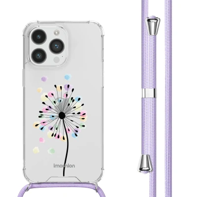 Afbeelding van imoshion Hoesje Geschikt voor iPhone 14 Pro Design met Koord Sandstone Dandelion