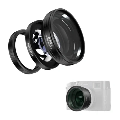 Afbeelding van Freewell 2 in 1 groothoek en macrolens compatibel met Fuji X100VI/X100V veelzijdig ontwerp, verbeterde vergroting (zwart)