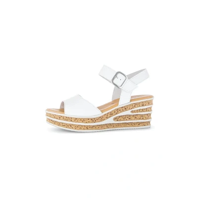 Afbeelding van Gabor Sandalen met sleehak, Dames, Maat: 43, Weiss Schoenen