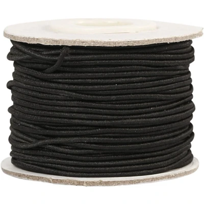 Afbeelding van Creotime elastiek 25 m 1 mm zwart