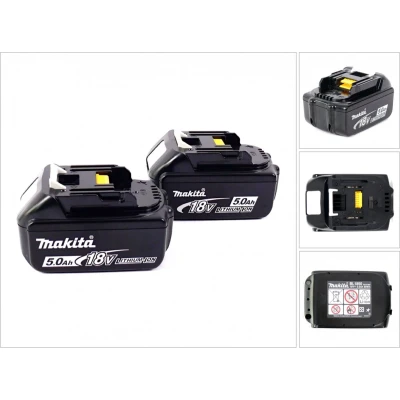 Afbeelding van Makita BL 1850 B 18 V 5,0 Ah Li Ion accupack à 2 stuks
