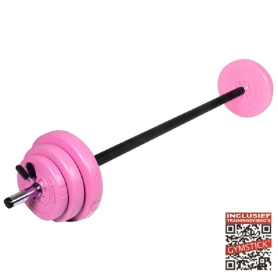 Afbeelding van Gymstick Pump Set Halterset Roze 20 kg Met Online Trainingsvideo&#039;s
