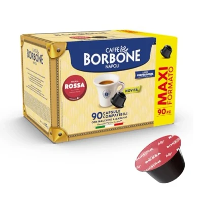 Afbeelding van Caffè Borbone Rode Koffieblend 90 Capsules (6 Pakjes van 15 Stuks) Compatibel met de Nescafé* Dolce Gusto* koffiemachines