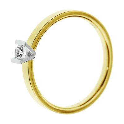 Afbeelding van Trendjuwelier huiscollectie Ring Diamant 0.10ct H SI Bicolor Goud